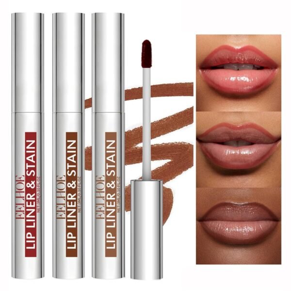 71JKqFZ2BL._SL1500_.jpg Peel Off Lip Stain Tattoo Set, 3 Colors Peel Off Lip Liner, Removable Lip Liner Set, Matte Finish Waterproof Lip Liner Pencil, Transfer-proof Peel Off Lip (3Colors/Set, B)