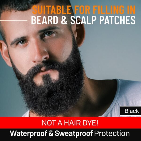71JbaqHq-5L._SL1500_.jpg Beard Pen Filler for Men - Barber Styling Grooming Pencil - Waterproof Proof, Sweat Proof, Long Lasting Solution with Natural Finish - Cover Beard and Scalp Patches in Seconds - Black 1 Pack