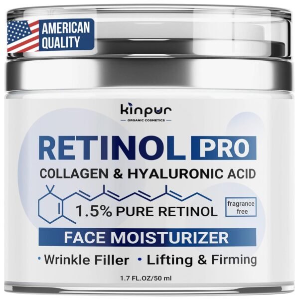 71Jj0lcC2WL._SL1500_.jpg Retinol Pro+ Collagen Face Cream with Hyaluronic Acid - Hydrating and Firming Cream for All Skin Types - Day and Night Anti Aging Face Moisturizer for Women & Men