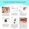 Semi-permanent 2 Weeks Lash Cluster Glue and Remover Kit for Eyelash Clusters Strong Hold Long Lasting Waterproof Eyelash Glue Remover for DIY Lash Extensions with Lash Extension Supplies