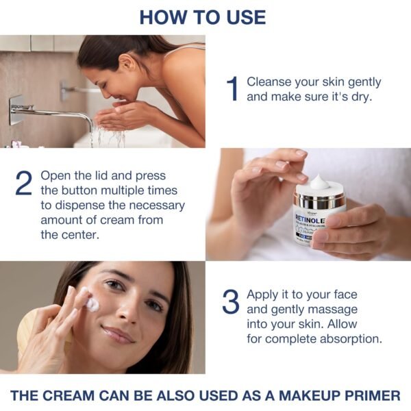 71JuEpUdGiL._SL1500_.jpg Retinol Pro+ Collagen Face Cream with Hyaluronic Acid - Hydrating and Firming Cream for All Skin Types - Day and Night Anti Aging Face Moisturizer for Women & Men