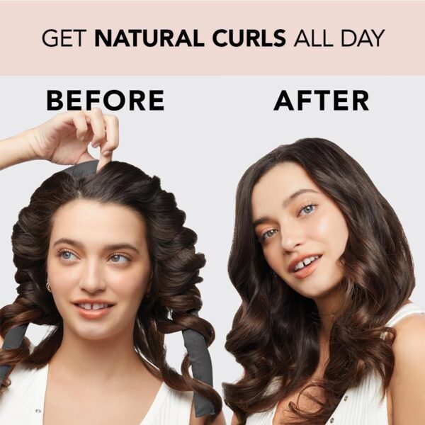 71KYHgrhUL._SL1281_.jpg Kitsch Satin Heatless Hair Curler Set - Heatless Curlers for Heatless Curls Overnight - Hair Rollers for Women, Hair Curlers to Sleep In for Overnight Curls, No Heat Damage Styling - Charcoal
