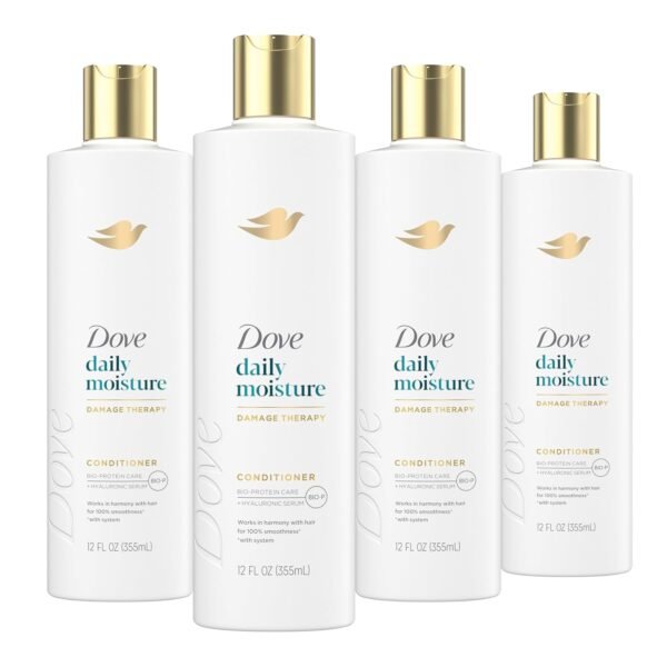 Dove Nutritive Solutions Moisturizing Conditioner 4 Count for Dry Hair Daily Moisture Deep Conditioner Detangles and Nourishes Dry Hair 12 oz