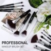 Makeup Brush Set, SOLVE 32 Pieces Professional Makeup Brushes Wooden Handle Cosmetics Brushes Foundation Concealer Powder Face Eye Make up Brushes Kit, Black