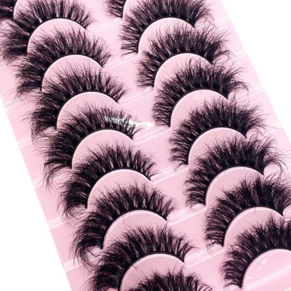 71KFQSkTxSL._SL1000_.jpg HBZGTLAD New 10 Pairs 3D Mink Lashes False Eyelashes Handmade Wispy Fluffy Long Lashes Natural Eye Makeup Tools Eye Lashes(M12)