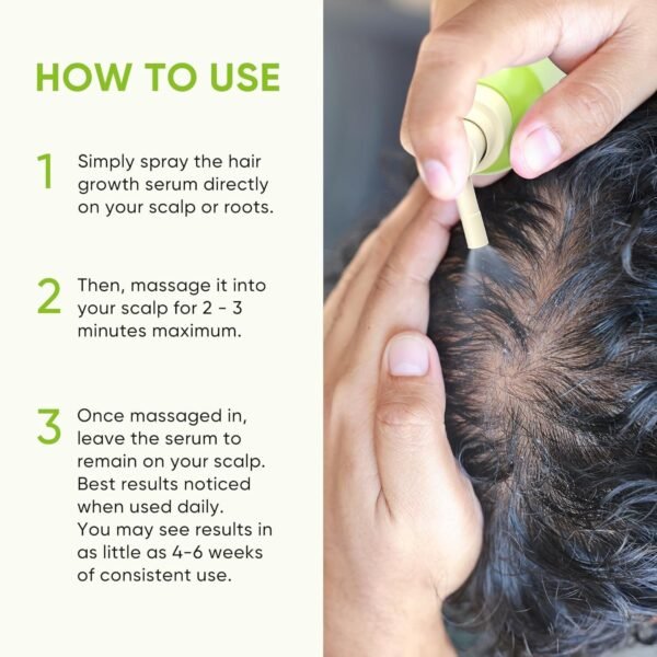 Hair Growth Serum Spray - with Rosemary Batana Oil Biotin for Hair Loss and Thinning Hair - Thicker Fuller Hair for Women Men 2 Fl Oz (Pack of 1)