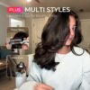 71KZ071YHFL._AC_SL1500_.jpg TYMO Ring Plus Ionic Hair Straightener Brush - Straightening Comb with Negative Ions for Women, Titanium Coating, 9 Temp Settings & LED Display, Dual Voltage, Professional Styling Tools