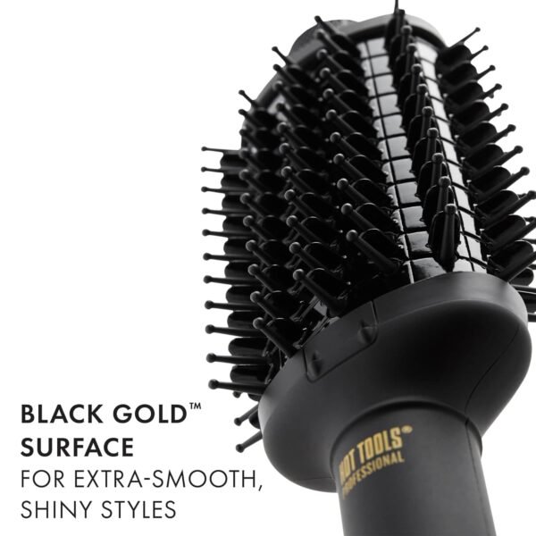 71KbSWCcrIL._SL1500_.jpg HOT TOOLS Pro Artist Heated Hair Styling Oval Brush, Black/Gold