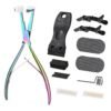 71KcMSe6OZL._SL1500_.jpg Gomake Tape in Hair Extension Tools Kit with Flat Surface Stainless Steel Tape in Hair Extensions Sealing Clamp Plier,Tape Remover Scraper Tool,Hair Clips, Human Hair Extensions Styling Tool-Rainbow