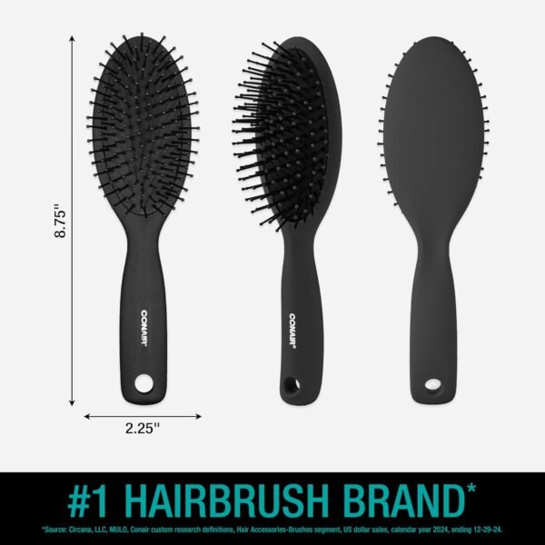 71KgNCzFiL._SL1500_.jpg CONAIR Men Hair Brush, Men’s Detangler Brush for Everyday Brushing and All Hair Types, Flexible Cushion Base with Ball-Tipped Bristles Won’t Snag or Pull, Black