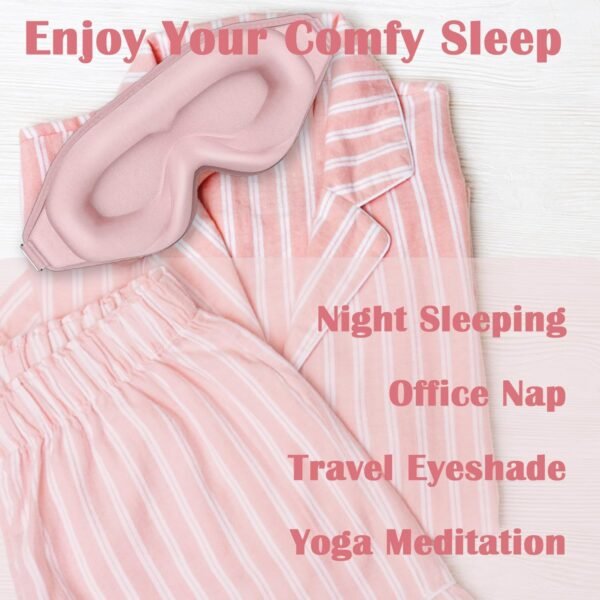 71Klxo6f4IL._AC_SL1500_.jpg Sleep Mask for Women Eyelash Extension, Eye Mask for Lash Extensions No Pressure 3D Contoured Lash Extension Sleep Mask, Block Out Light Sleep Protector Eye Shade Cover for Travel Yoga Nap