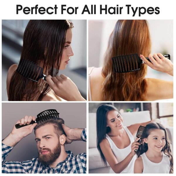 71Ko7BpchvL._SL1500_.jpg Hair Brush, Professional Curved Vented Brush for Faster Blow Drying for Women, Men, Paddle Detangling Brush for Wet Dry Curly Thick Straight Hair