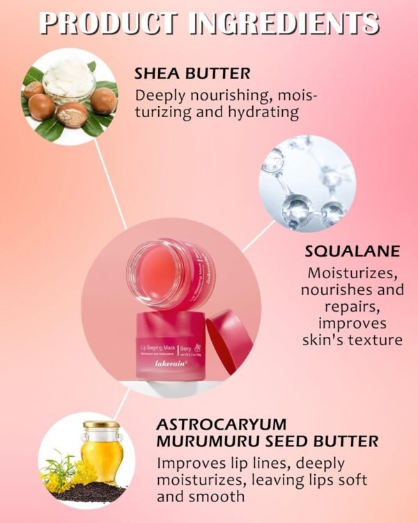 71KohP0V0QL._SL1500_.jpg Sleeping Lip Mask, Overnight Hydrating & Prevention Dry and Cracked Lips Scrubs Exfoliator Moisturizer, Ultra-Nourishing Lip Sleeping Mask with Wand, Lip Care Therapy Treatment for Women-03#Grapefruit