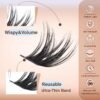 Wispy Lash Clusters Natural Cluster Eyelash Extensions D Curly Individual Lashes Volume False Eyelash Clusters 10-16mm Soft Lashes Clusters with Thin Band DIY Lash Extension at Home by TOOCHUNAG