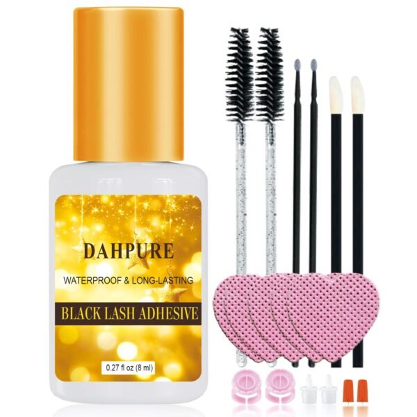 71KpuptmUZL._SL1500_.jpg Cluster Lash Glue Waterproof Long Lasting for 2-3 Weeks, Strong Hold Eyelash Extension Glue, DIY & Salon, No Irritation