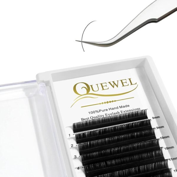 71KykKfJNNS._SL1500_.jpg QUEWEL,Eyelash Extension Supplies 0.15 D Curl Mix-8-14mm Classic Individual Lash ExtensionsOptinal 0.03/0.05/0.07/0.10/0.15/0.20 C/D Single 8-25mm Mix 8-14mm 15-20mm 20-25mm(0.15 D MIX-8-14mm)