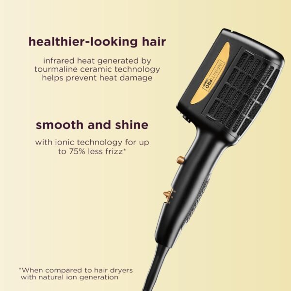 71KzQeSrR6L._SL1500_.jpg INFINITIPRO BY CONAIR 3-in-1 Styling Hair Dryer, 1875W Hair Dryer and 3 Attachments