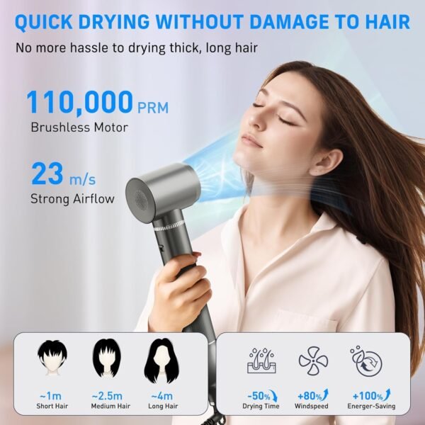 71Kzo60E2TL._AC_SL1500_.jpg 5 in 1 Hair Dryer Brush, QUICO Hair Styler 110,000 RPM 7X Faster Hair Dryers for Women, 500 Million Negative Ionic Blow Dryer Brush for Curling Volumizing Straightening Styling, No Heat Damage