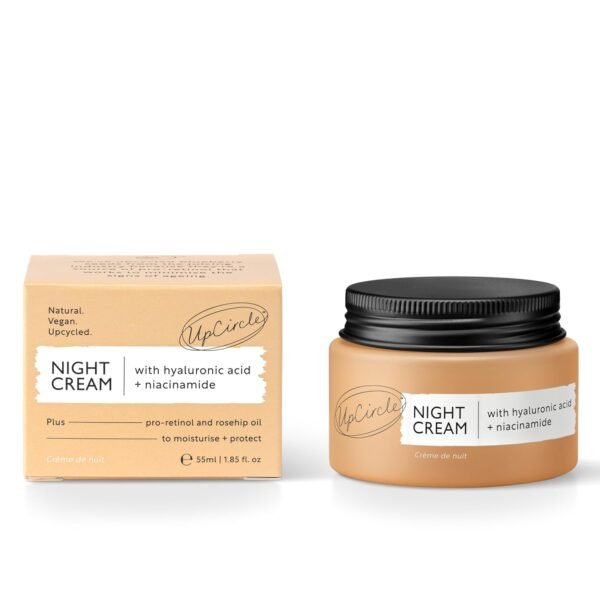 71LHjMIOwSL._SL1500_.jpg UPCIRCLE Night Cream with Hyaluronic Acid + Niacinamide 1.85oz - Nourishing and Unscented for Sensitive Skin with Anti-Ageing Properties - Vegan + Cruelty-Free