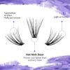 71LRIsgGhdL._SL1500_.jpg Individual Lashes DIY Eyelash Extension 300PCS Lash Clusters Extensions C/D Curl Lash Clusters Comfortable Cat Eye Lashes Super Soft Eyelashes Extension Reusable Wispy Lashes Matte Black Lash
