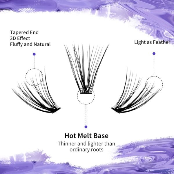 71LRIsgGhdL._SL1500_.jpg Individual Lashes DIY Eyelash Extension 300PCS Lash Clusters Extensions C/D Curl Lash Clusters Comfortable Cat Eye Lashes Super Soft Eyelashes Extension Reusable Wispy Lashes Matte Black Lash