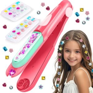 Hair Gem Stamper Kit, Hair Jewels for Hair Styling Tool with Reusable Shining Diamonds, Hair Accessories for Girls, Hair Bling Styling Set, Birthday Gifts Toys for Girls Ages 3 4 5 6 8-12