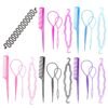 71LhqhyjLyL._SL1500_.jpg Hair Bun Maker Ponytail Makers, Hair Design Styling Tool Set Hair Braiding Tools, Topsy Tail Hair Styling Tool, Topsy Hair Tail Tool with Hair Combs, Hair Twist Styling Kit French Twist Braiding