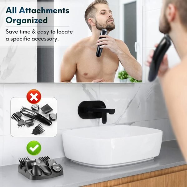 Beard Trimmer for Men,IPX7 Waterproof Electric Razor Shavers,Hair Trimmer for Nose Mustache Face Body,Cordless Clippers,Gifts for Men,22 Piece Beard Grooming Kit Black
