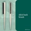 71M2116UBL._SL1500_.jpg EcoTools Slick Back Hairbrush, Small Brush For The Perfect Ponytail Or Bun, Tease, Smooth, & Style Hair, Tame Frizz & Flyaways, Renewable Bamboo Handle & Vegan Boar Bristles, Cruelty-Free, 1 Count