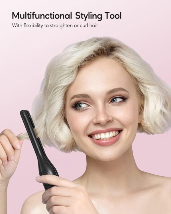 71MJZuo-beL._AC_SL1500_.jpg Wavytalk 3/10" Small Flat Iron, Pencil Flat Iron for Short Hair, Pixie Cut and Bangs, Curling Iron for Short Hair, Mini Hair Straightener for Edges with Anti-Pinch Design, Tiny Hair Straightener
