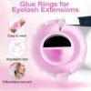 71MLeJOFffL._SL1500_.jpg NXJ INFILILA Glue Rings, 100PCS Disposable Plastic Glue Rings for Eyelash Extensions, Nail Art Tattoo Holder, Blossom Smart Cups for Eyelash Extension Supplies Pink