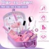 71MMtaM-MxL._AC_SL1500_.jpg Gifts2U Girls Beauty Salon Set, 23 Pcs Kids Beauty Salon Toy Kit Pretend Hair Styling Set for Girls with Blow Dryer, Barber Costume Apron, Scissors and Stylist Accessories