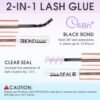 71MRoSCGIjL._SL1500_.jpg 3 PCS Lash Kit Bond and Seal with Tweezers Remover Kit, DIY Eyelash Glue and Lash Applicator Tool Cluster Glue Remover Fast Removal with No Residue