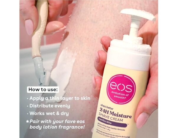 eos Shea Better Women's Shave Cream- Vanilla Bliss, Shea Butter Skin Care, Shaving Cream for Women, 14 fl oz, 2-Pack