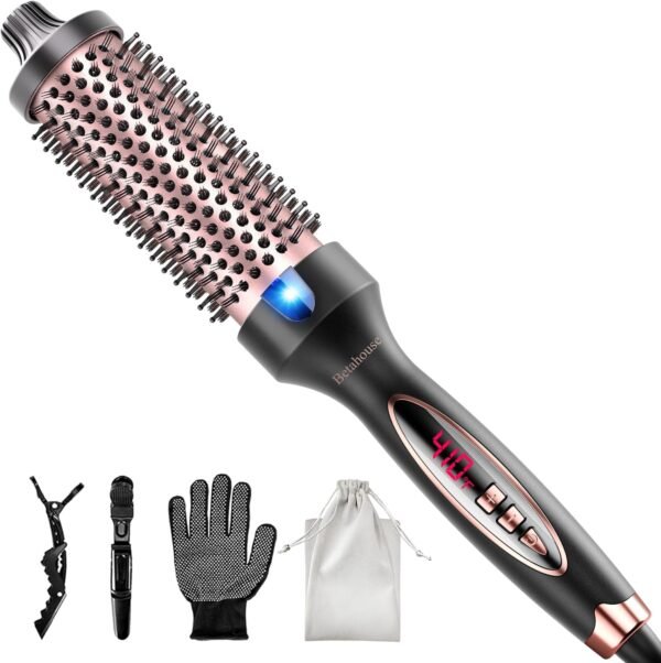 71Mcr-DlHNL._AC_SL1500_.jpg Betahouse Thermal Brush Curling Iron Brush, 1.5 Inch Heated Round Brushes for Blowout Look, 5 Heat Temps Hot Hair Curler Styler, Dual Voltage