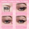 71Me3GfrVL._SL1500_.jpg Lash Clusters Kit, 640 Pcs Eyelashes Clusters Extensions Kit 9-16mm Individual Lashes D Curl Flufffy Wispy False Eyelashes Thin Band, with Bond Seal Tweezers Brush DIY (30D+40D+50D+60D Kit 9-16mm)