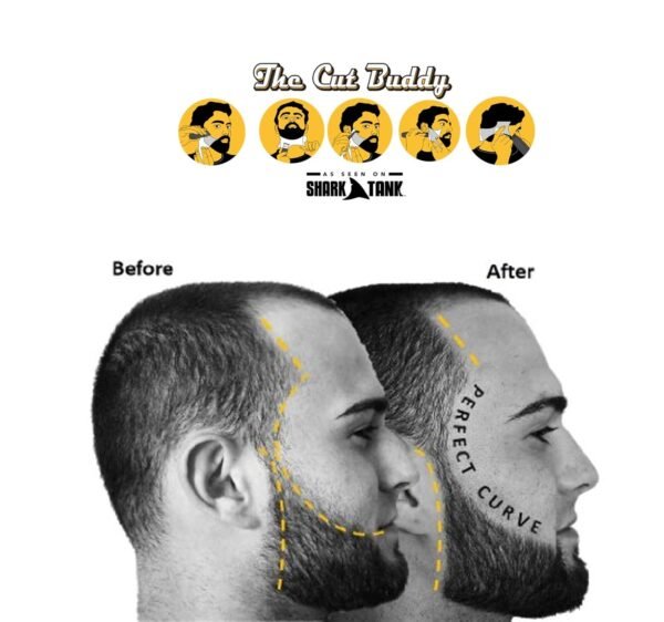 71MfOtuQjdL._SL1500_.jpg The Cut Buddy Original Shaping Tool, Clear Beard and Hairline Template with Bonus Tracer Pencil, As Seen on Shark Tank