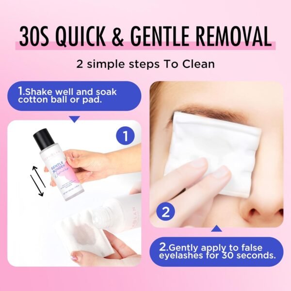 BEPHOLAN Cluster Lash Glue Remover 100ml, DIY Eyelash Extension Remover, Bond & Seal Adhesive Self Use, for Sensitive Eyes, Eye Makeup & Mascara Remover