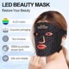 Red Light Therapy for Face Mask Nir Infrared Face Masks, Red and Blue Light Therapy for Face, 3000mAh Rechargeable Remote Facial Skin Care Mask, Professional Home Skincare (Black)
