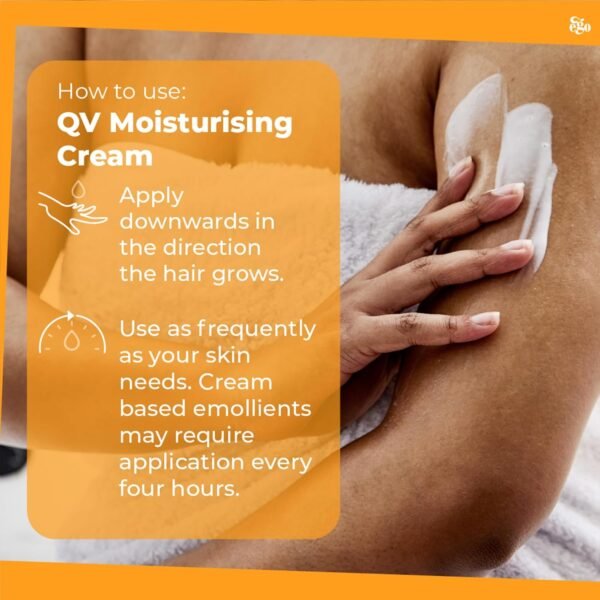 QV Cream with 10% Glycerin (500g) Rich Protective Moisturiser for Sensitive Dry Skin Fragrance Free Noncomedogenic Body Cream Hydrating Skin Care for Eczema Psoriasis Dermatitis Pump Dispenser Bottle