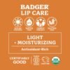 71NEC6l1vUL._SL1500_.jpg Badger Tea Tree Classic Lip Balm, 100% Organic Lip Balm, Moisturizing Herbal Lip Care w/Light Silky Texture, Soothing & Refreshing Lip Care for Irritated or Chapped Lips, 4 Pack