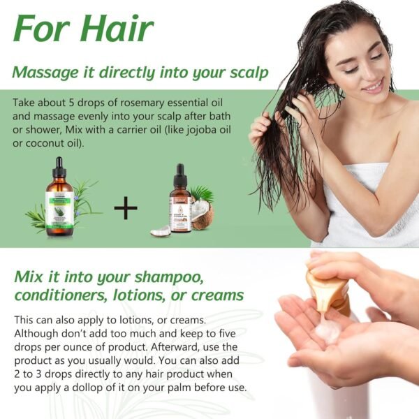 71NFqRSw74L._SL1500_.jpg Rosemary Oil for Skin Care & Stimulates Hair Growth for Men Women -120ml 100% Pure Rosemary Essential Oil for Eyebrow and Eyelash, Nourishes The Scalp