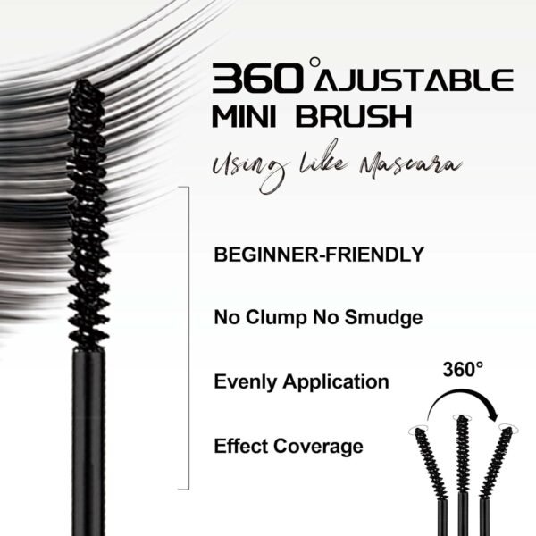 71NTCBKRSmL._SL1500_.jpg Lash Cluster Glue, Lash Bond Black Lash Glue for Eyelash Clusters DIY Eyelash Extension, Waterproof Strong Hold Individual Lash Adhesive with Mascara Wand Home Use 5ML, Black/Clear