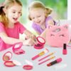 Pretend Makeup Kit for Toddlers Girls Toys Age 3 4 5 6 7 8 Years Old Gifts, Fake Play Makeup Set for Kids Toy 3-5 4-6, Unicorn Princess Little Girl Purse with Make up