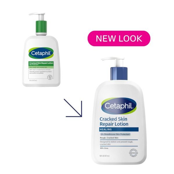 71NgURvAisL._SL1500_.jpg Cetaphil Cracked Skin Repair Lotion, 16 oz, For Very Rough & Cracked, Sensitive Skin, 24 Hour Hydration, Protects & Hydrates Cracked Skin, Hypoallergenic, Fragrance Free