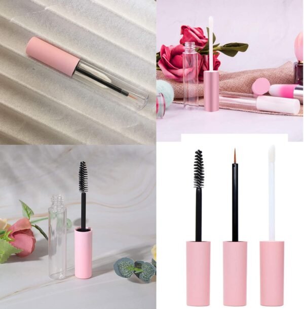 10ml Empty Mascara Tube, Eyeliner Tube and Lip Gloss Tubes Rubber Inserts and Funnels for Castor Oil, Ideal Kit for DIY Cosmetics
