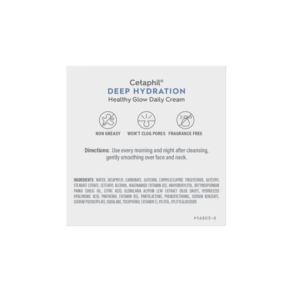 71Nk0fhUhKL._SL1500_.jpg Cetaphil Deep Hydration Healthy Glow Daily Face Cream, 1.7 oz, 48 Hour Dry Skin Face Moisturizer for Sensitive Skin, With Hyaluronic Acid, Vitamin E & Vitamin B5