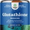 Reduced Glutathione Supplement with Milk Thistle - 500mg Per Serving Plus Alpha Lipoic Acid and Silymarin Milk Thistle Complex for Liver Support Skin Complexion and Immune Support (30 Servings)