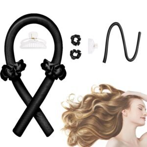 71Ns2PerQgL._SL1500_.jpg CORATED No Heat Curlers, Heatless Curls for Long Hair, Heatless Curling Rod Headband You Can Sleep In, Silk DIY Hair Styling Tools Kit
