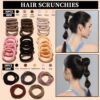 71NurB9jrCL._SL1500_.jpg FANDAMEI Hair Ties Kit for Women, Velvet Scrunchies, Elastic Rubber Bands, Seamless Hair Ties, Hair Clips, Bobby Pins, U Shaped Hair Pins for Styling, Hair Accessories Kit